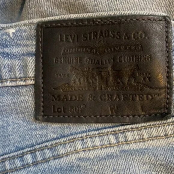 (Rare Vintage) Levi’s Made & Crafted 501 Selvedge Patchwork Jeans - 30/31x32 - Picture 5 of 9